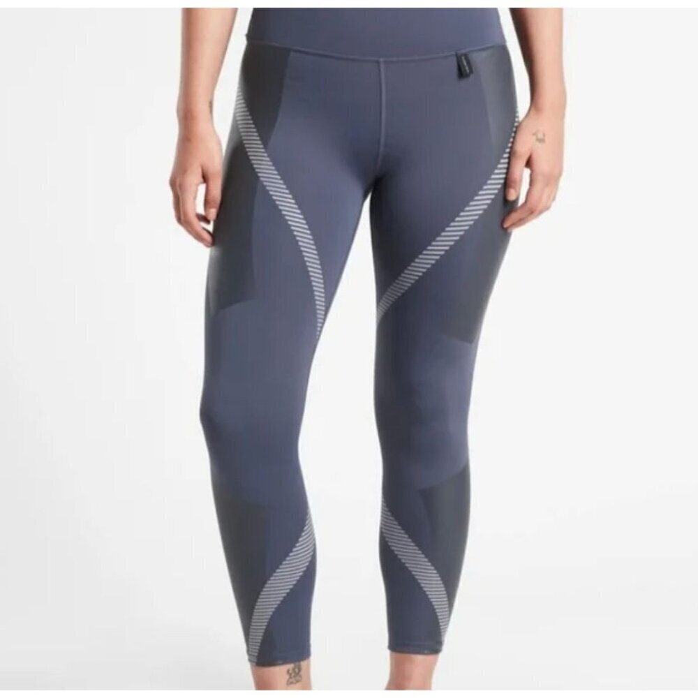 Athleta Allyson Felix Legend Leggings 7/8 Tights Womens size 1X Blue NWT